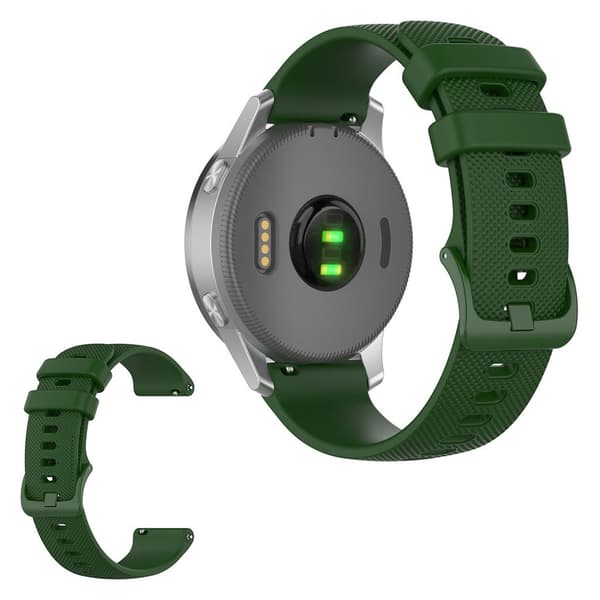 Silicone watch strap for Garmin and Samsung watch - Army Green Grön