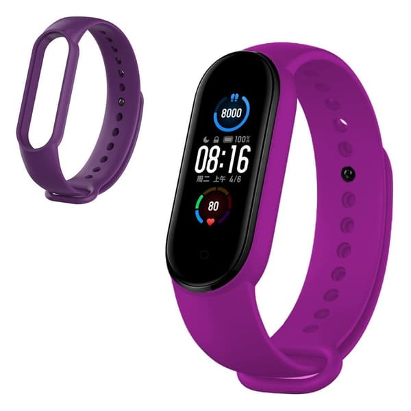 Xiaomi Mi Band 5 silikone urrem - Lilla Purple
