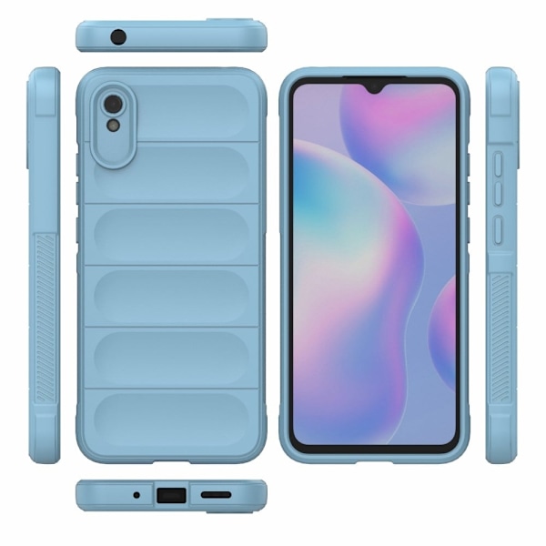 Blødt grebsformet cover til Xiaomi Redmi 9A - Blå Blue