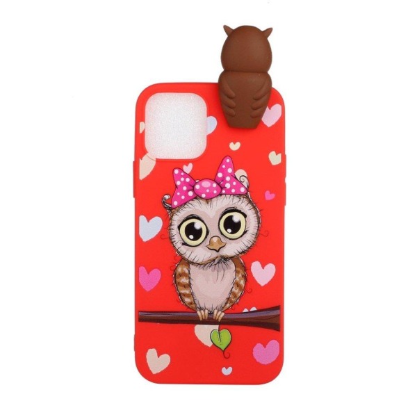 Cute 3D iPhone 12 Mini kotelot - Pöllö Brown