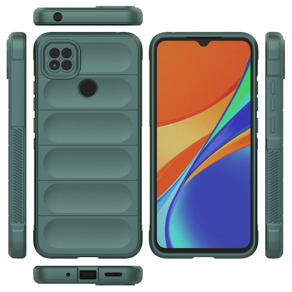 Mjukt greppformat Xiaomi Redmi 9C skal - Grön Grön