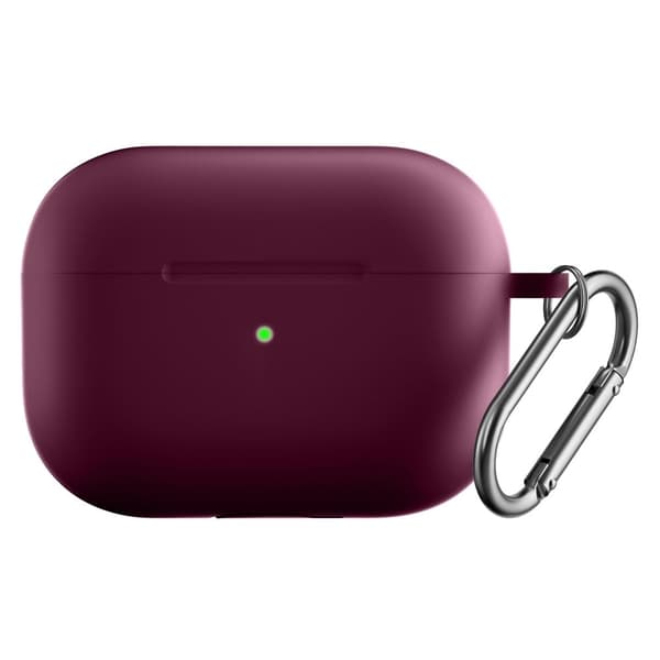 AirPods Pro 2 silikonikotelo karabiinilla - Viininpunainen Red