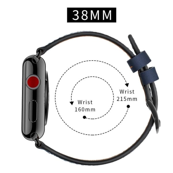 Crazy Horse Apple Watch Series 5 40mm ægte læder Urrem - Blå Blue
