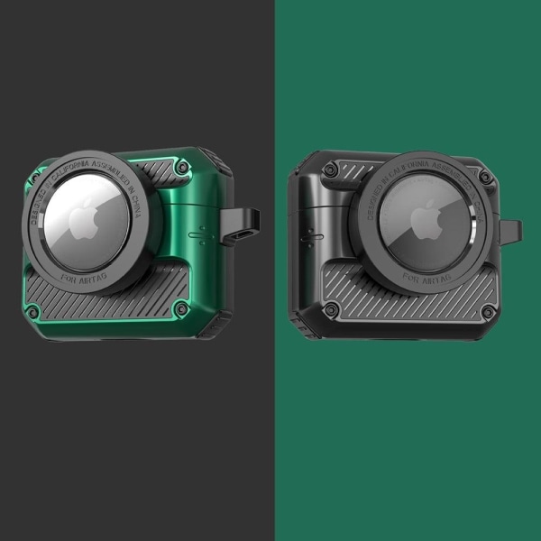 AirPods Pro 2 / AirTags suojakotelo koukulla - Musta Black