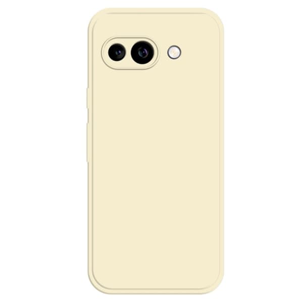 Google Pixel 9a Joustava asia Suora reuna suojaa puhelimen kansi - Beige White