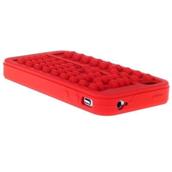 Abacus (hvit) iPhone 4/4S-deksel Red