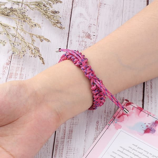 Xiaomi Mi Smart Band 4 / 3 nylon snor klokkerem - Rose Pink