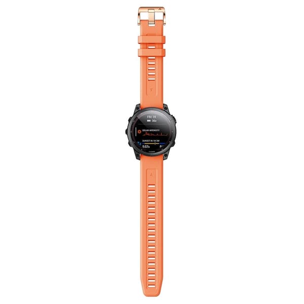 Silikonklokkerem til Garmin Fenix 7S - Oransje Orange