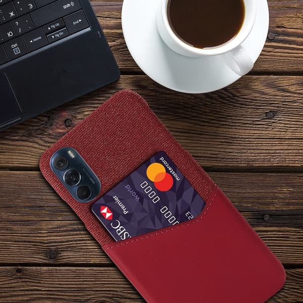 Bofink Motorola Edge X30 Kort Cover - Rød Red