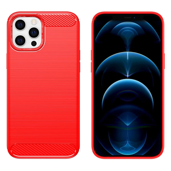 Carbon Flex etui - iPhone 12 Pro Max - Rød Red