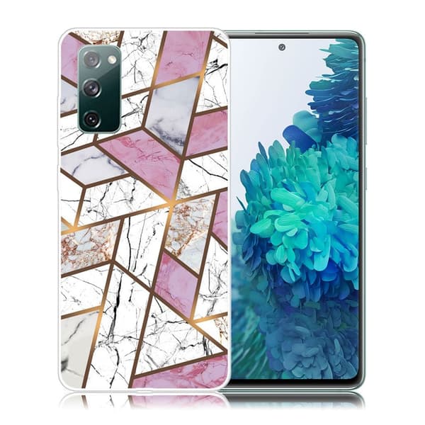 Marmormotiv Samsung Galaxy S20 FE 5G / Samsung Galaxy S20 FE skal - Rosa / Vit / Grå Marmor multifärg