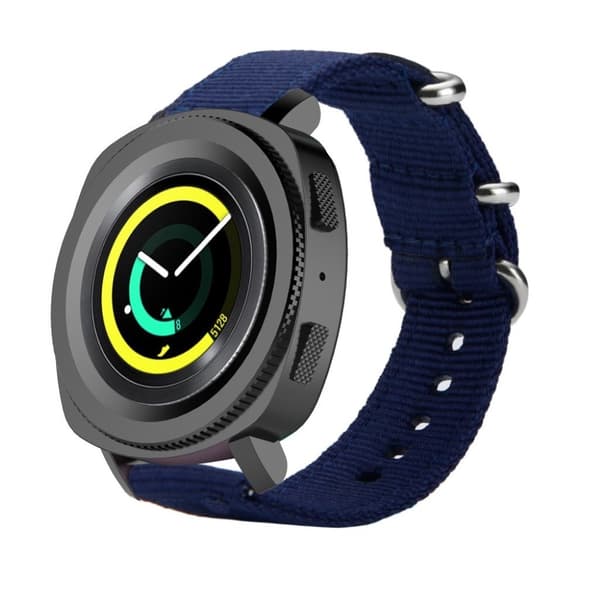 Samsung Gear Sport enkelt klockarmband i nylon - Mörkblå Blå