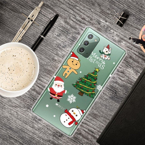 Christmas Samsung Galaxy Note 20 fodral - Santa / snögubbe / trä multifärg