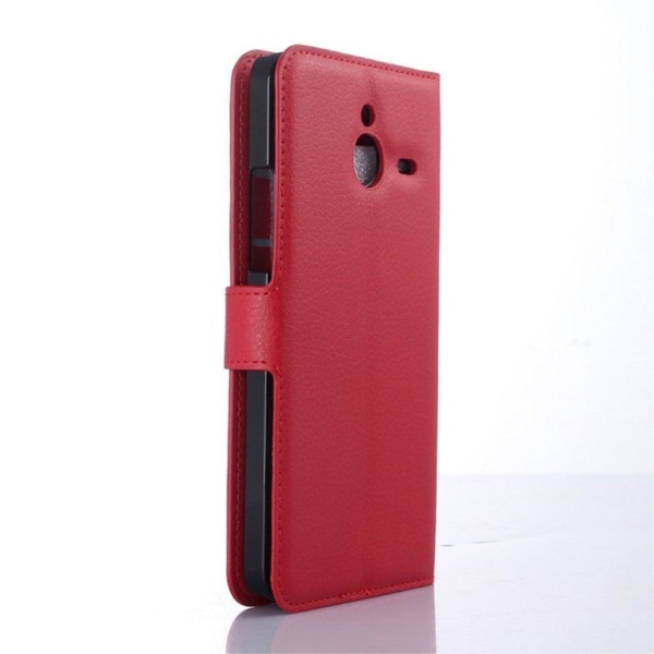 Moen Microsoft Lumia 640 XL Nahkakotelo Korttitaskuilla - Punain Red
