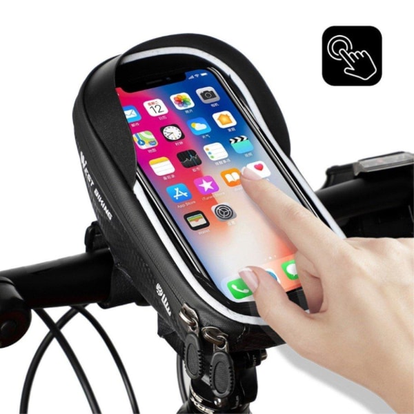 WEST BIKING waterproof bicycle bike tube mount with touch screen Black