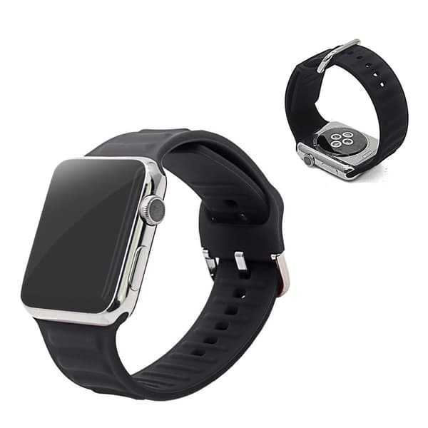 Apple Watch Series 6 / 5 40mm silikoneurrem i cool stil - Sort Black