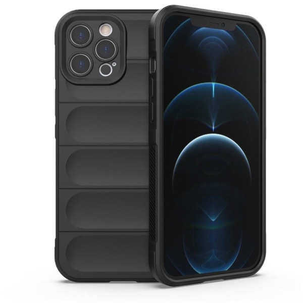 Pehmeä kahva muotoiltu kuori iPhone 12 Pro Max - Musta Black