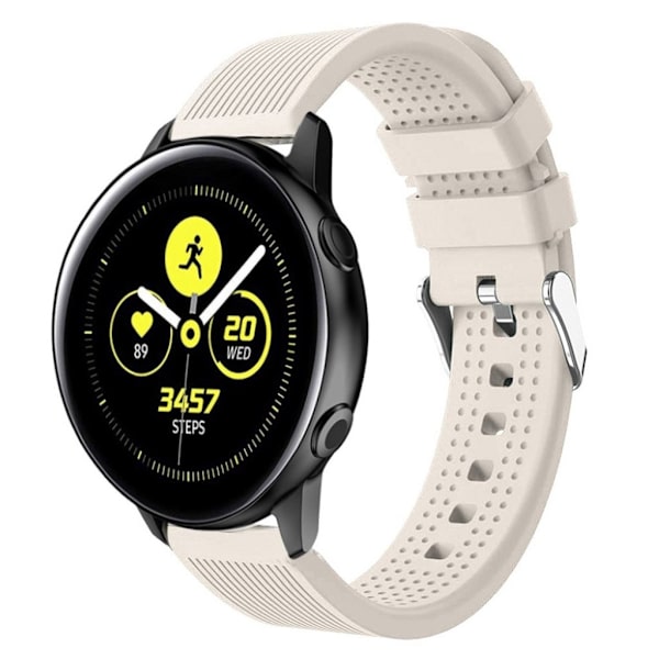 Samsung Galaxy Watch Active silikoni Kellon Ranneke - Beige Beige