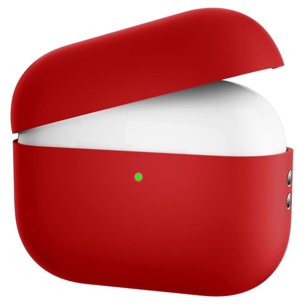 AirPods Pro 2 silikonfodral i gångjärnsfri stil - Röd Röd