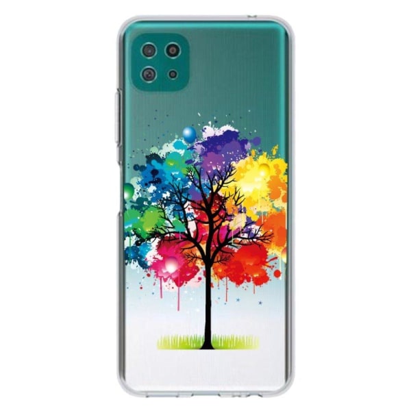 Deco Samsung Galaxy A22 5G Suojakotelo - Värikäs Puu Multicolor