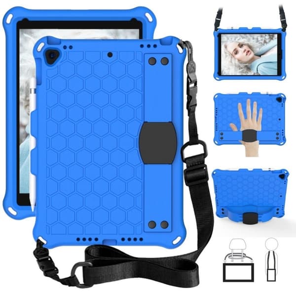 iPad 10.2 (2019) honeycomb EVA hybrid etui - Blå Blue
