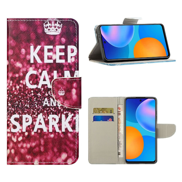 Wonderland Samsung Galaxy S21 Flip Case - Keep Calm and Sparkle (Pysy rauhallisena ja säihkyä) Red