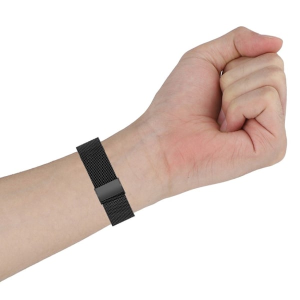 Garmin Vivoactive 3 / Venu / Vivomove 3 / Forerunner 245 / 645 Rustfrit stål urrem - Sort Black
