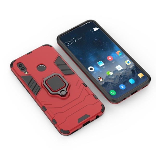 Huawei P Smart 2019 sejt kickstand hybrid etui - Rød Red