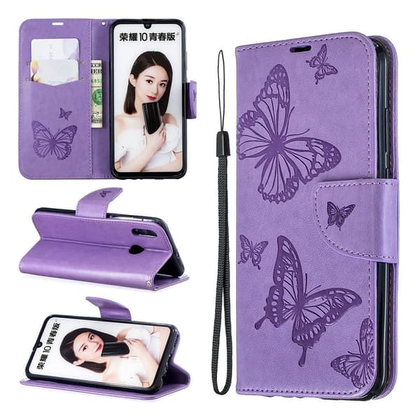 Butterfly Huawei P Smart 2019 veske - Lilla Purple