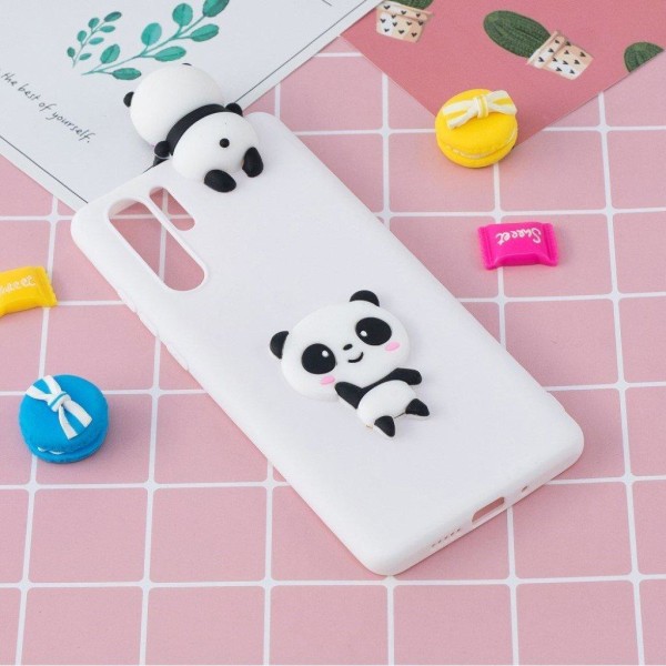 Cute 3D Samsung Galax Note 10 Pro kuoret - Panda / Valkoinen tausta White