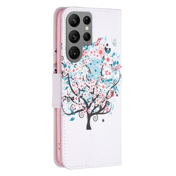 Wonderland Samsung Galaxy S23 Ultra Flippetui - Blomst Tre Multicolor