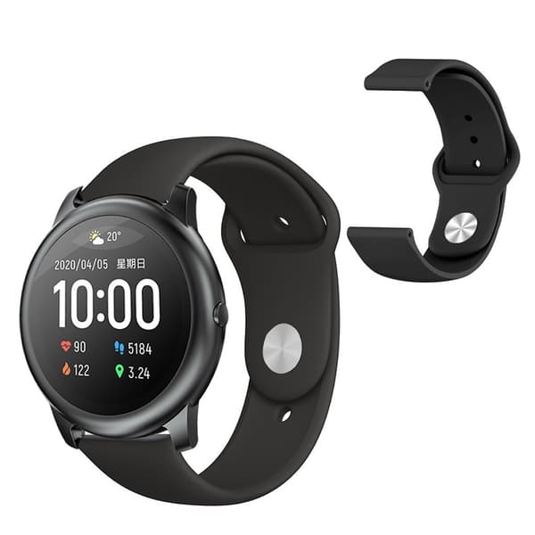 Haylou Solar simple silikone rem - sort Black