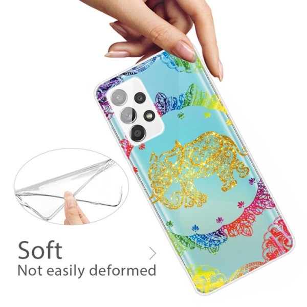 Deco Samsung Galaxy A52s 5G / A52 5g Etui - Elefant Mandala Mønster Multicolor