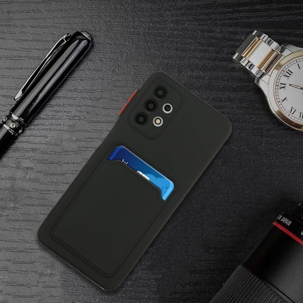 Card Holder Deksel til Samsung Galaxy A32 - Svart Black