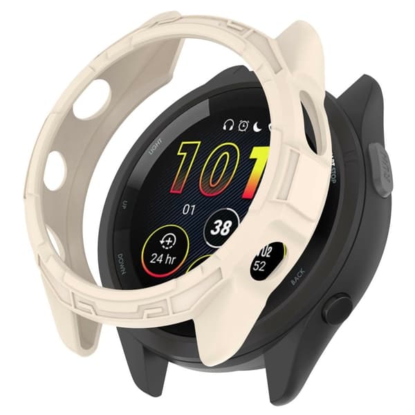 Garmin Forerunner 265S Watch Case Hollow Armor Quick Release Soft Flexible Smartwatch Cover - Stjernelys White