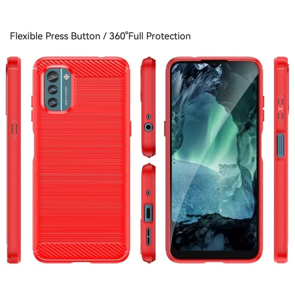 Carbon Flex Nokia G11 / Nokia G21 kotelot - Punainen Red