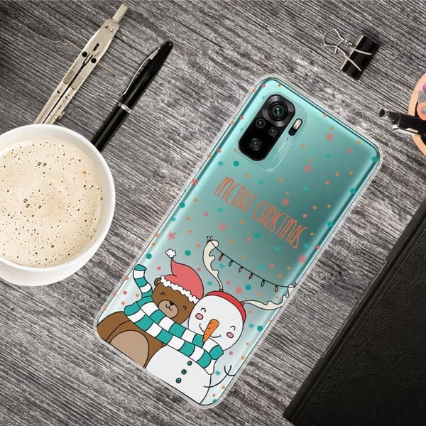 Jul Xiaomi Redmi Note 10S / Redmi Note 10-etui - Bjørn Og Snømann Multicolor