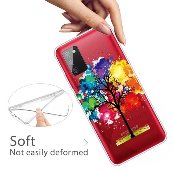 Deco Samsung Galaxy A02s Etui - Farverigt træ Multicolor