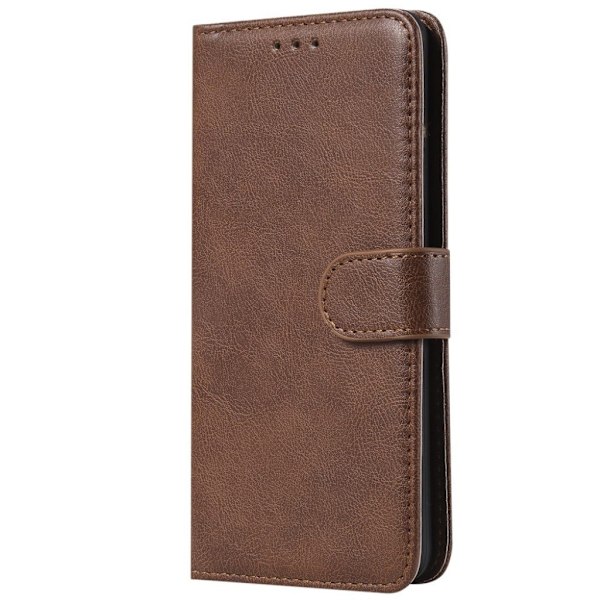 Samsung Galaxy S10 aftageligt læder flip etui - Brun Brown