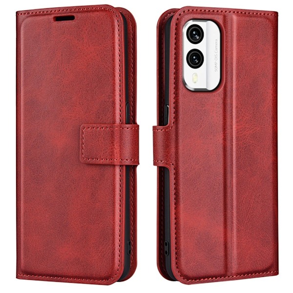 Lompakko Nahkakotelo For Nokia X30 - Punainen Red