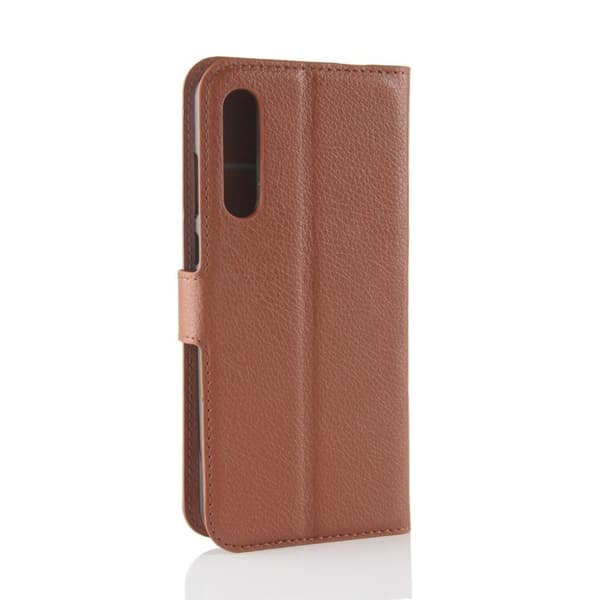 Huawei P20 Pro Etui laget av kunstlær og silikon – Brun Brown