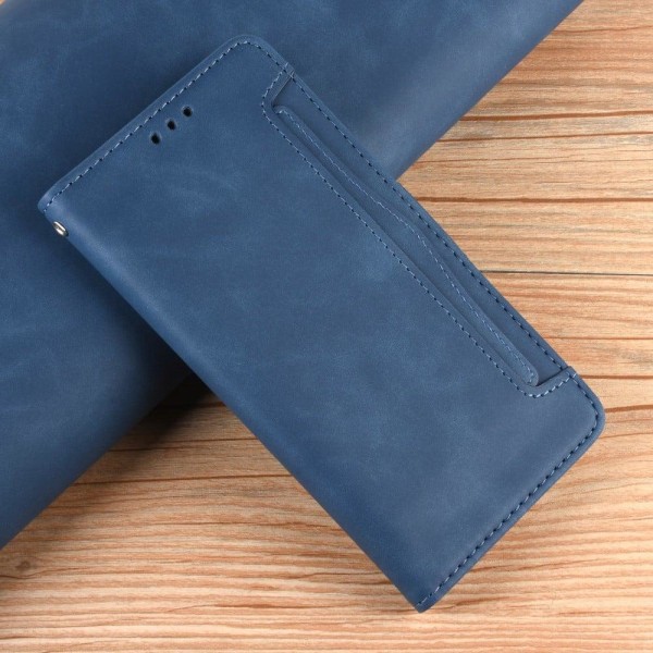 Moderni Nahkalaukku For Samsung Galaxy Z Fold3 5G - Sininen Blue