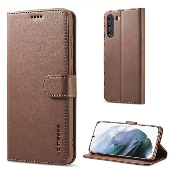LC.Imeeke läder Samsung Galaxy S21 FE fodral - Brun Brun
