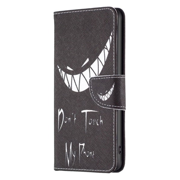 Wonderland Motorola Moto G23 / G13 / G53 Flip Etui - Don't Touch My Phone Black