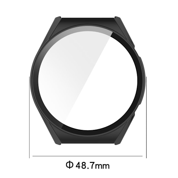 Xiaomi Watch S1 protective cover with tempered glass screen protector - Dark Blue Blå