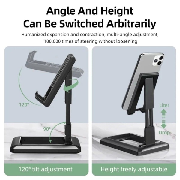 Universal biaxial foldable phone and tablet holder - Green Green