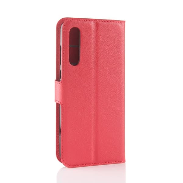 Huawei P20 Pro Etui laget av kunstlær og silikon – Rød Red