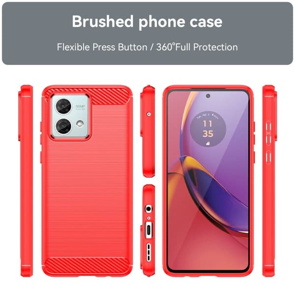 Carbon Flex Etui Motorola Moto G84 5g - Rød Red