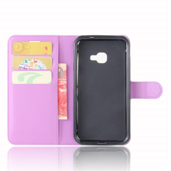 Samsung Xcover 4 trendikäs nahkakotelo - Violetti Purple
