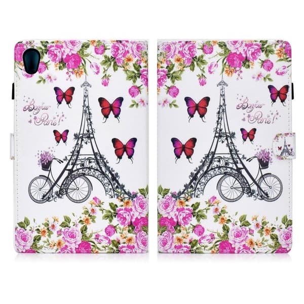 Lenovo Tab M10 HD Gen 2 Beautiful Mønster Printing Lær Etui - Eiffel Tower Multicolor